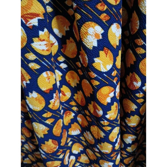 Lularoe Women’s Size Med Amelia Dress Fit & Flare Black Mustard Red Floral(Tulip - Picture 9 of 16